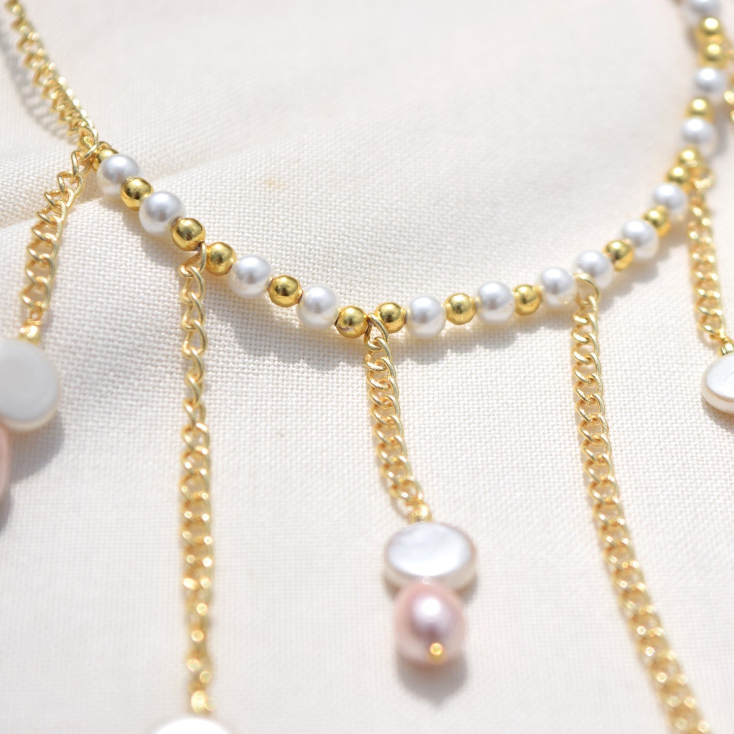 Pearls & Gold Plated Necklace