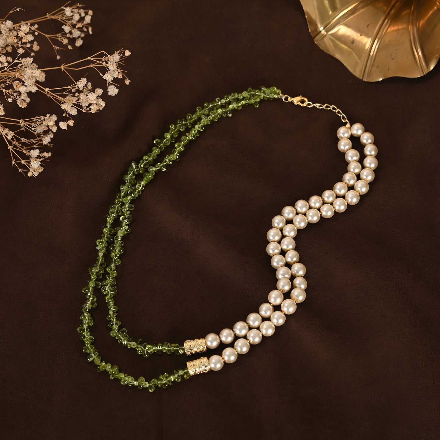 Pearls & Peridot Necklace