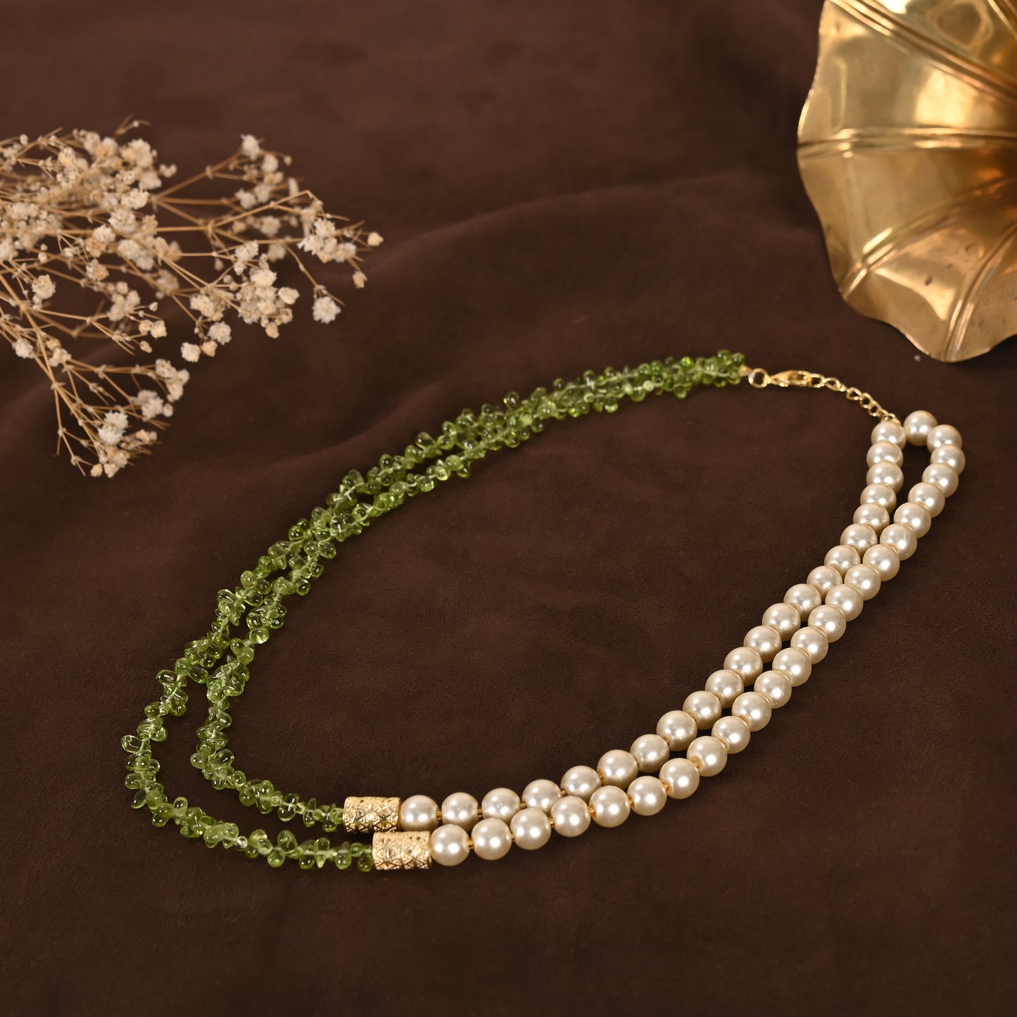 Pearls & Peridot Necklace
