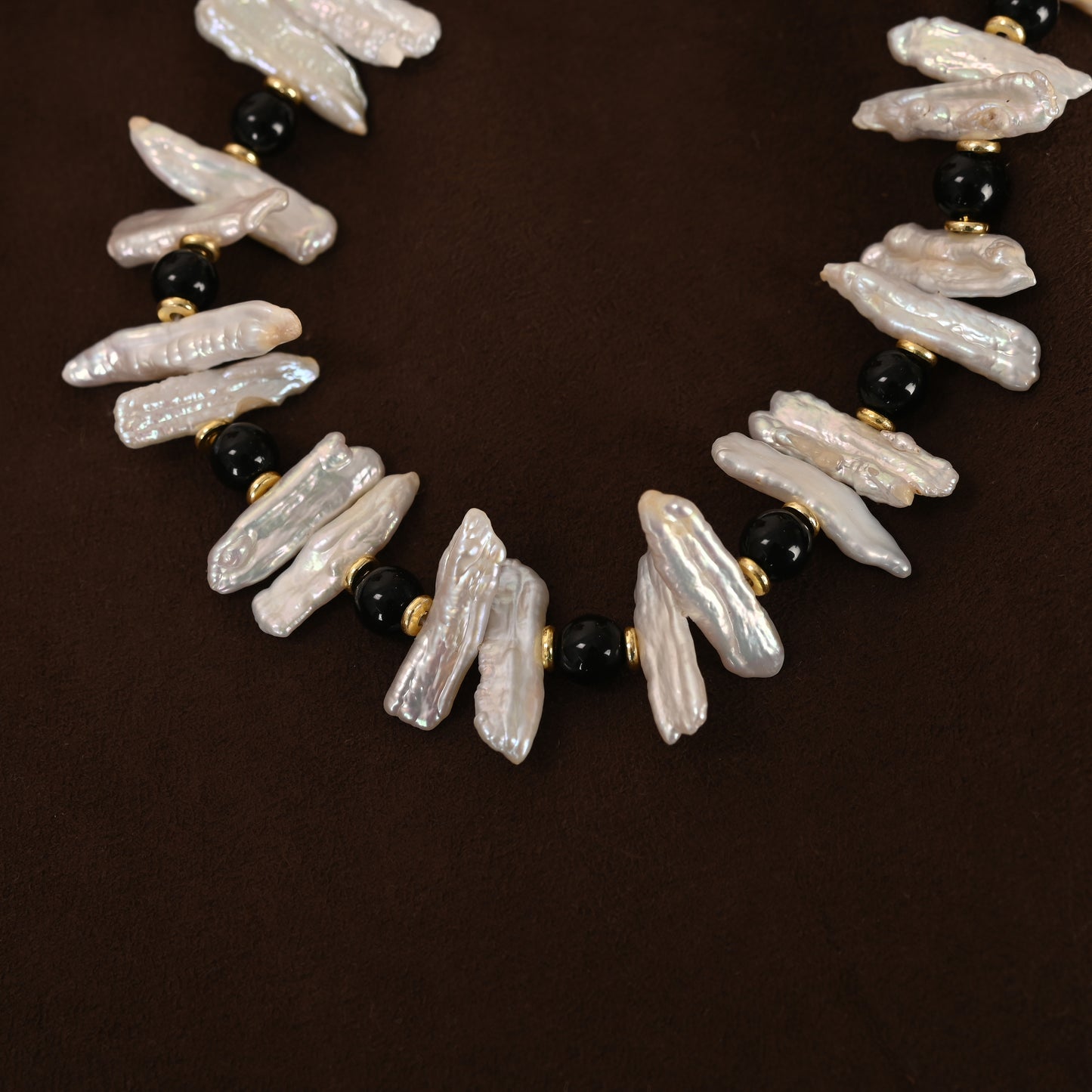 Pearls & Black Onyx Necklace
