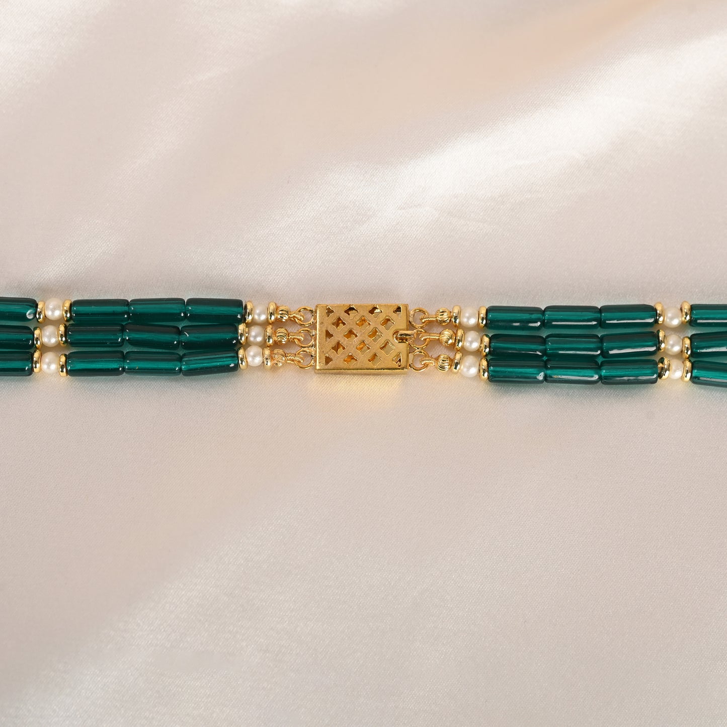 Pearls & Green Quartz Necklace